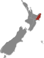 Tairawhiti highlighted on a map of Aotearoa